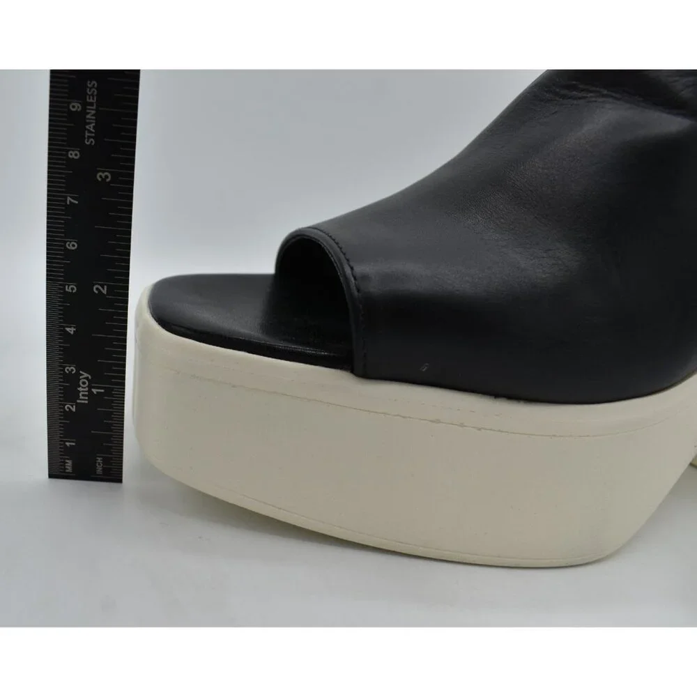 Free People Womens US 9.5 EU 40 Zoe Black Heeled Platform Slide Sandals‎ Shoes